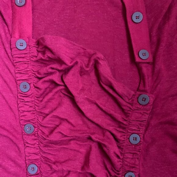 Anthropologie Pilcro and The Letterpress Ruched Top Shirt Size M Medium - Picture 3 of 6